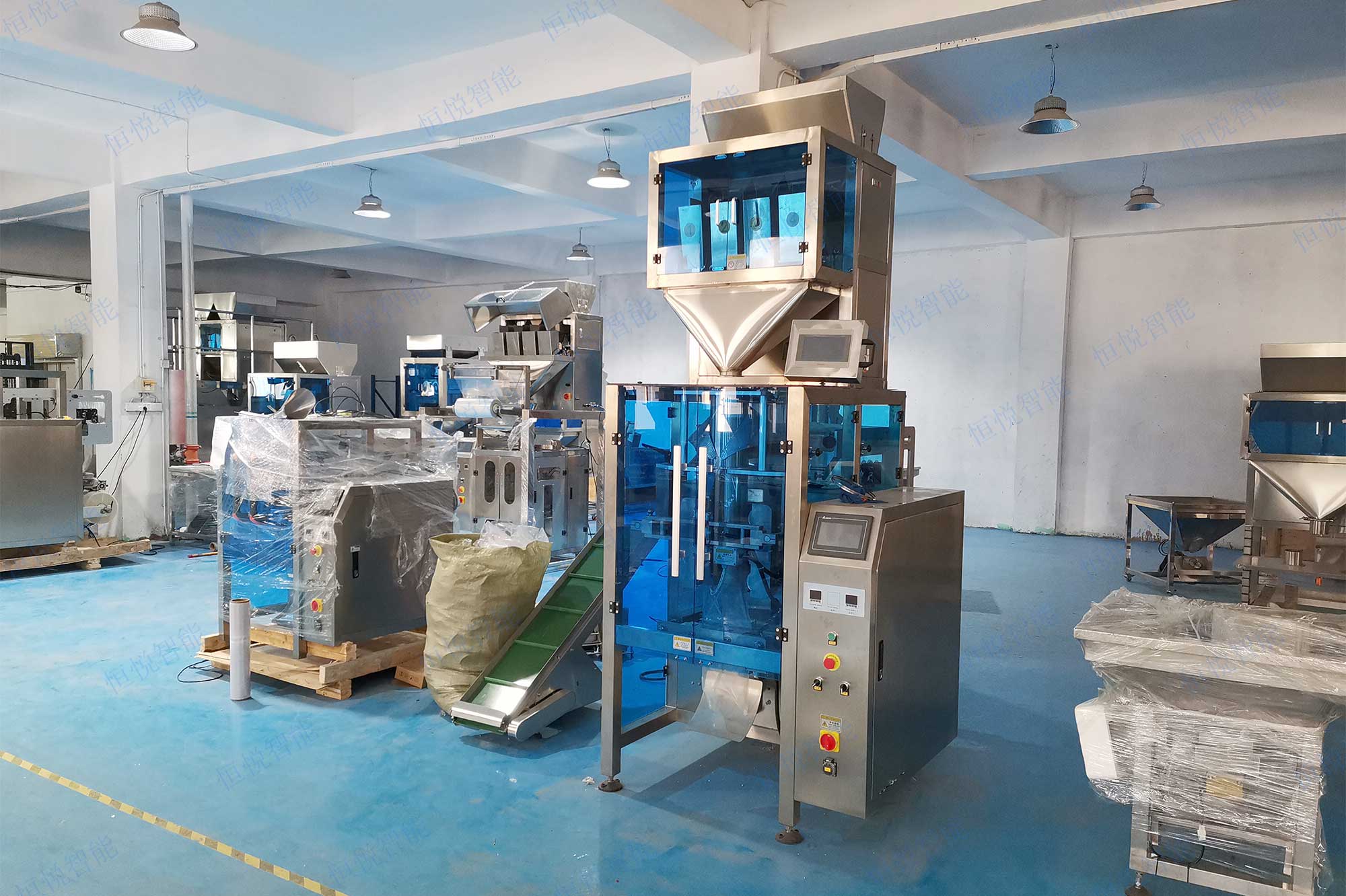自動顆粒稱重榴莲视频免费观看生產線用於顆粒狀物料